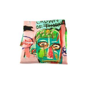 Pañuelo de seda Basquiat. In Italian