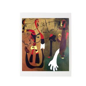 Cartel Miró. Caracol, mujer, flor y estrella