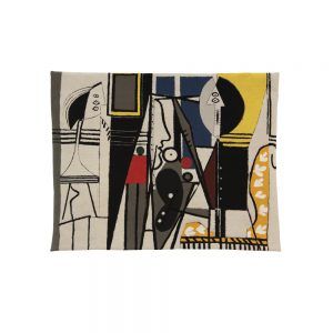 Tapiz Picasso. Pintor y modelo.