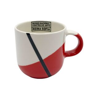 TAZA FRANJA DIAGONONAL ROJO